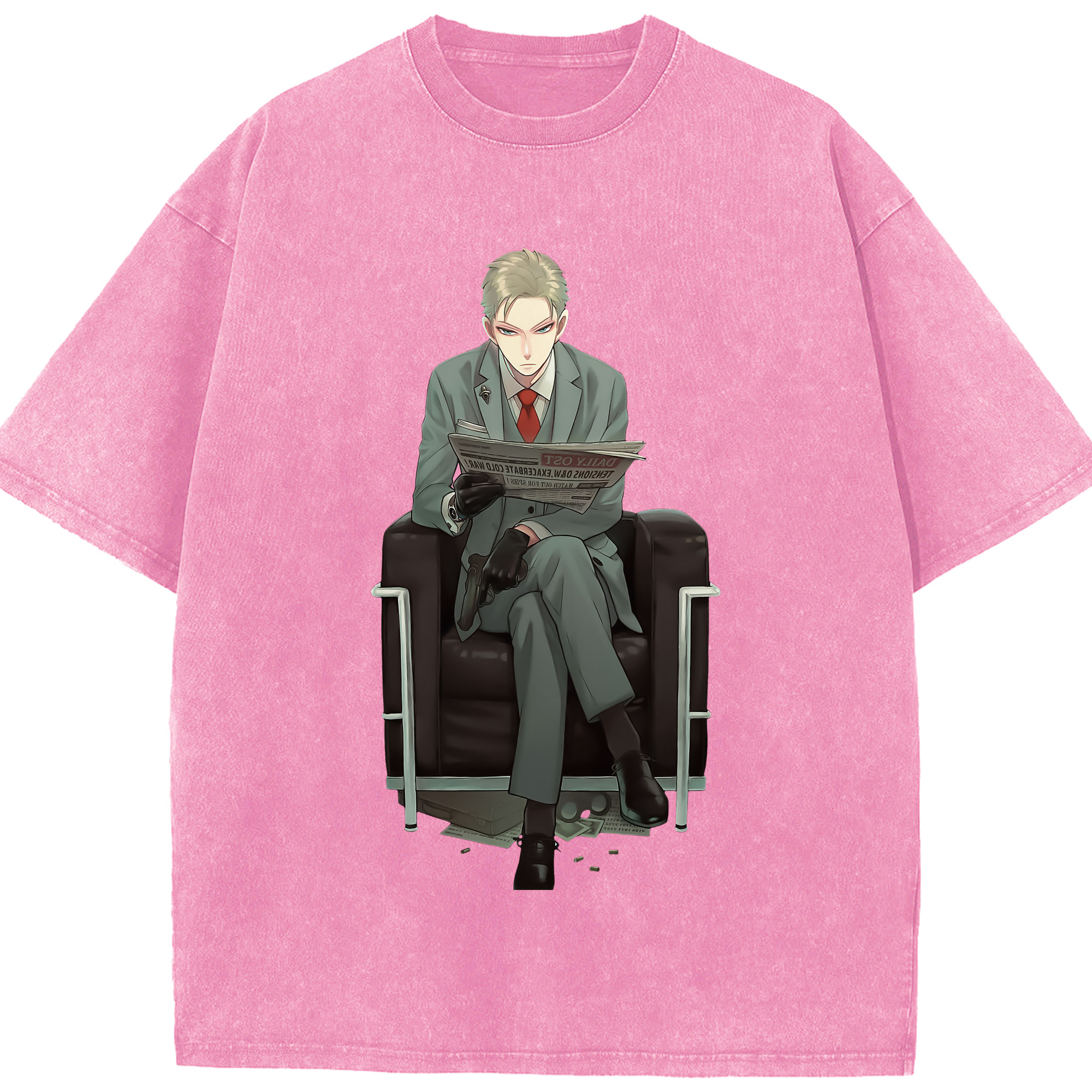（画像用） SPY×FAMILY间谍家家酒 綿100% ヴィンテージ風 半袖Tシャツ（フロントプリント）